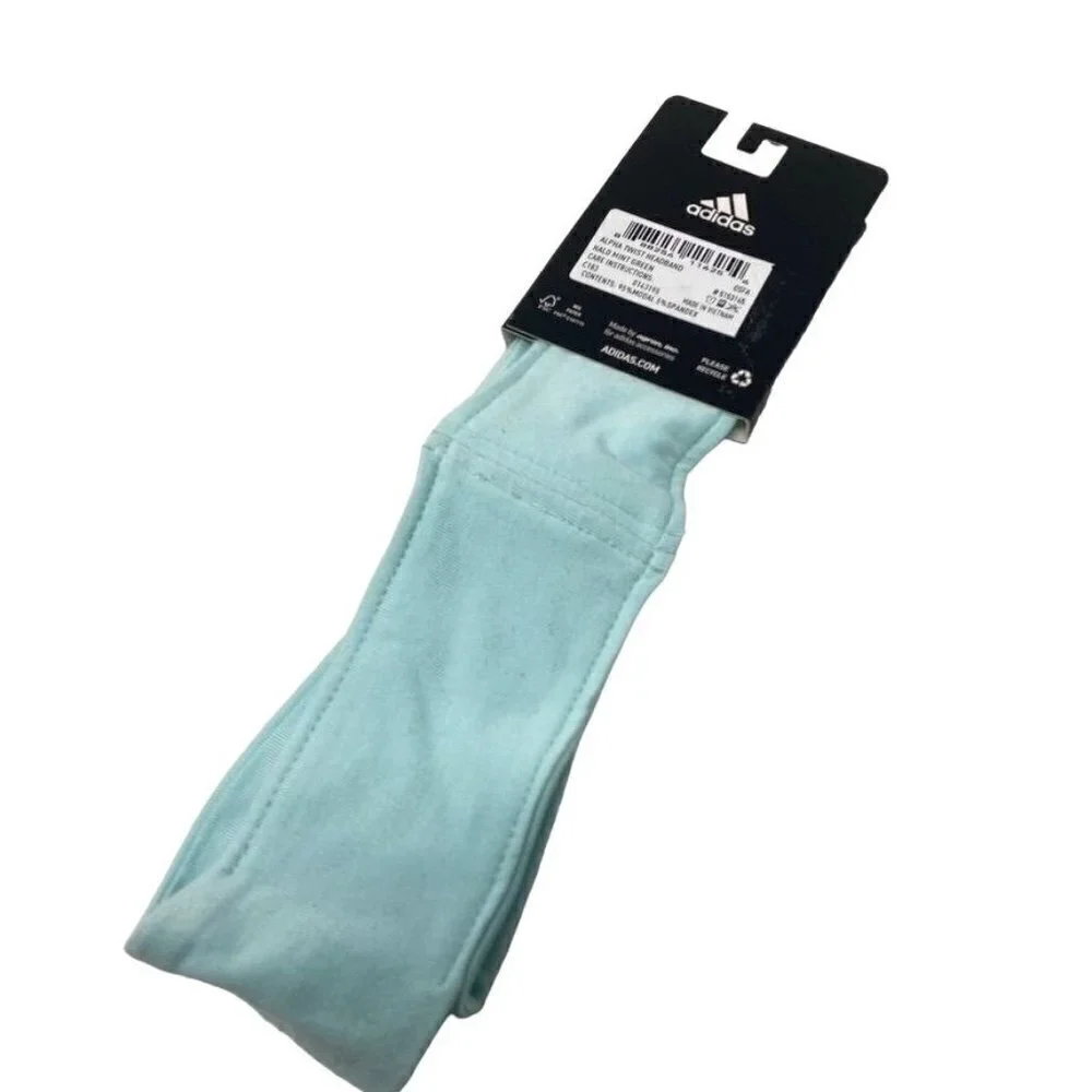 NEW Adidas Womens Alphaskin Twist Headband HALO MINT GREEN B8